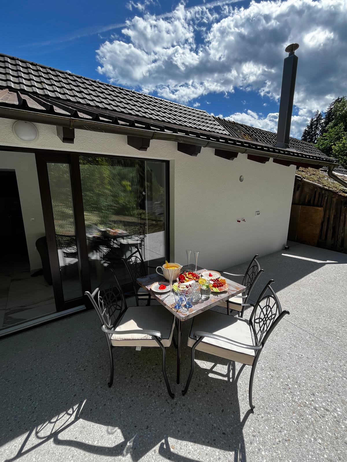 Terrace with mountain views